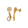 RICH TWINING GOLD WITH STONE DROP EARRINGS